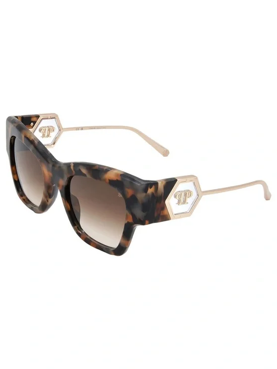 NWT Philipp Plein | Ladies Butterfly Sunglasses | Havana Purse Case & Chain Set - Picture 3 of 7